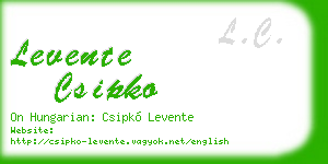 levente csipko business card